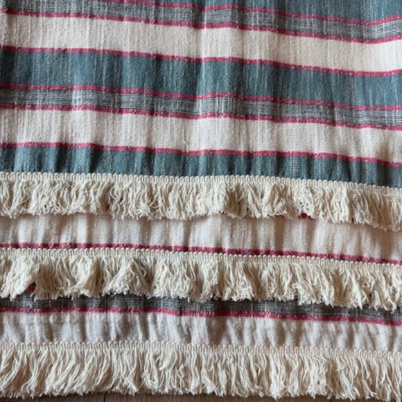 Anthropologie Holding Horses Fringe Stripe Shift Dress Size 4 - Picture 4 of 5